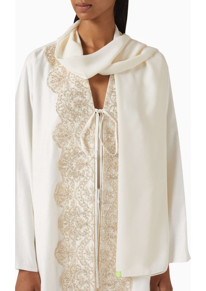 Zarif Boncuk Işlemeli Abaya ile Günlük Veya Akşam Şıklığına Hızla Ulaşın fırsatları