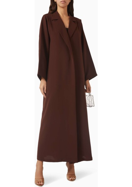 Modern Minimalist Notched Collar Abaya Uzun Kollu Aline Silueti ile Şıklığı Yansıtıyor fiyatları