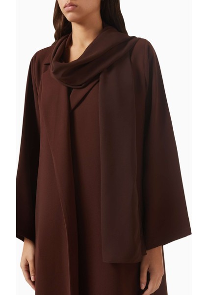 Modern Minimalist Notched Collar Abaya Uzun Kollu Aline Silueti ile Şıklığı Yansıtıyor fırsatları