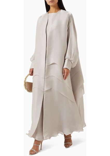 Şık 3 Parça Abaya Seti Saten Organza ile Modern ve Zarif Günler Için Ideal Seçim fiyatları