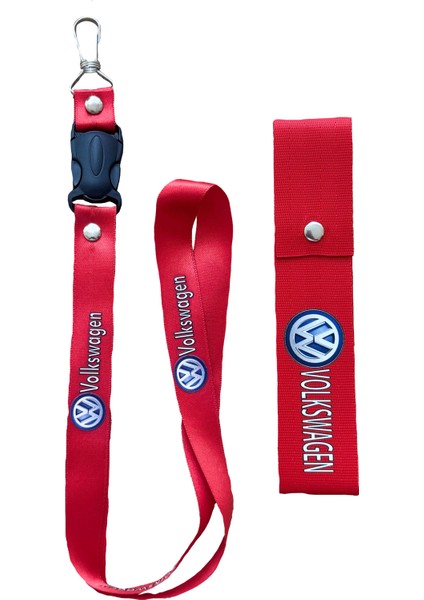 Volswagen Uyumlu, Kırmızı Renk, Yüksek Kalite Oto Ayna Askısı, Ayna Ipi ve Tampon Ipi Set