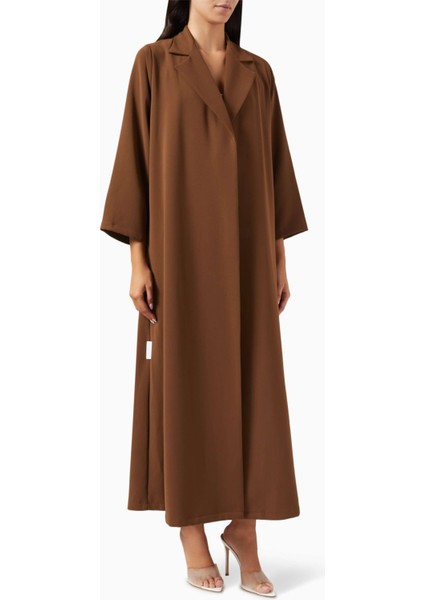 Zarif A Kesim Notch Yaka Abaya Rahat ve Şık Tasarım ile Günlük Kullanım Için Ideal