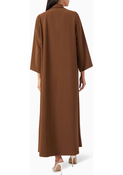 Zarif A Kesim Notch Yaka Abaya Rahat ve Şık Tasarım ile Günlük Kullanım Için Ideal modelleri