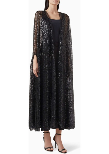 Şık Tül Abiye Elbise Sequin Detaylı Gece Kıyafeti ile Zarif Göz Alıcı Görünüm