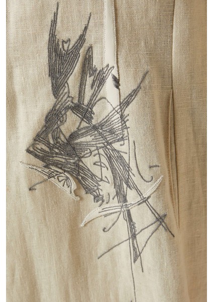 Şık Işlemeli Keten Abaya ile Sıcak Günlerde Konfor ve Stil Sağlayın fırsatları