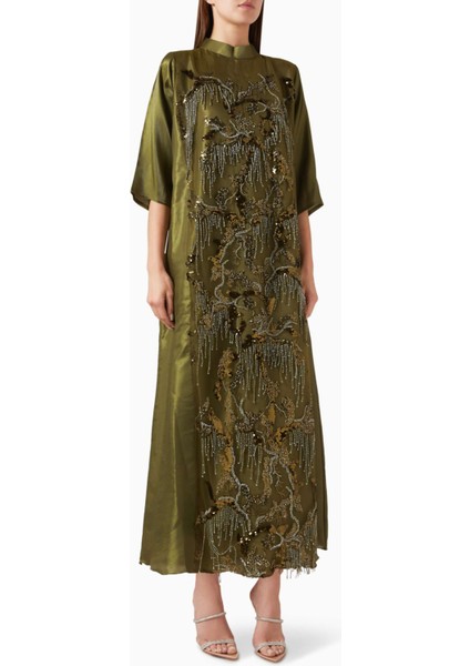 Şık Dantel Abaya Bead ve Sıralı Payet Detaylarıyla Konfor ve Zarafet Sunar fırsatları