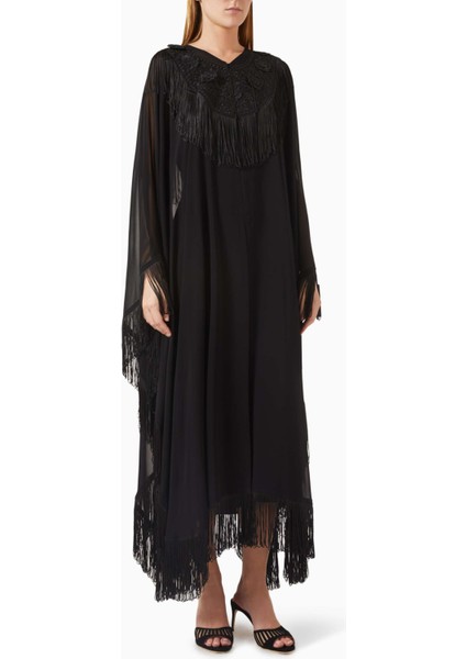 Kristal Payetli Çizgili Abiye Elbise Şifon Tasarım ile Zarif ve Rahat Şıklık