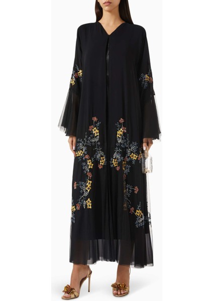 Şifon Üzeri Boncuk Işlemeli Abaya ve Şila Modeli ile Şık ve Rahat Tasarım fiyatları