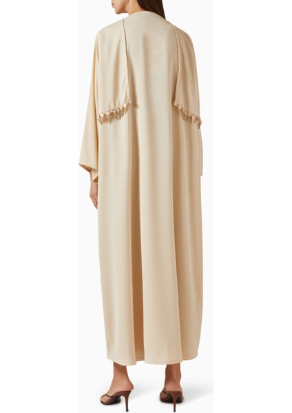 Bead Detaylı Üç Parçalı Abaya ve Elbise Seti Rahat ve Şık Tasarım modelleri