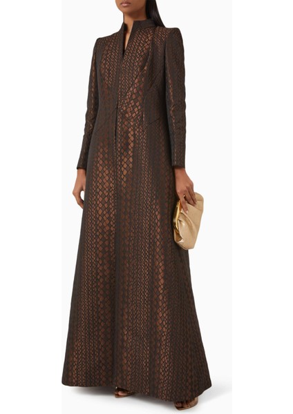 Özgün Şekliyle Uzun Modern Abaya Şıklığı ve Yılan Derisi Dokusu ile Elegan Tarz fiyatları