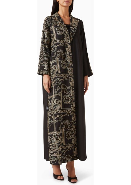 Sanat Dolu Desenli Abiye Kaban Şık ve Rahat Gün-Ikinde Kullanım Için Ideal