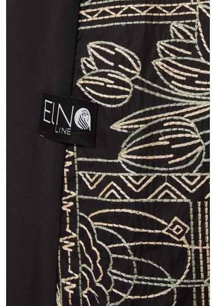 Sanat Dolu Desenli Abiye Kaban Şık ve Rahat Gün-Ikinde Kullanım Için Ideal fırsatları