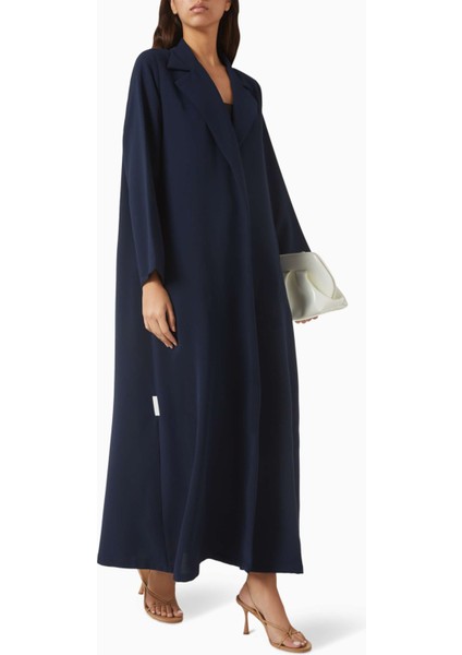 Modern Minimalist Notched Collar Abaya Uzun Kollu Aline Silueti ile Şıklığı Yansıtıyor fiyatları