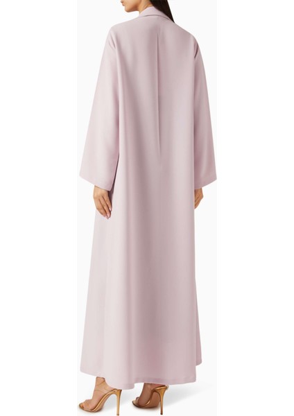 Modern Minimalist Notched Collar Abaya Uzun Kollu Aline Silueti ile Şıklığı Yansıtıyor modelleri