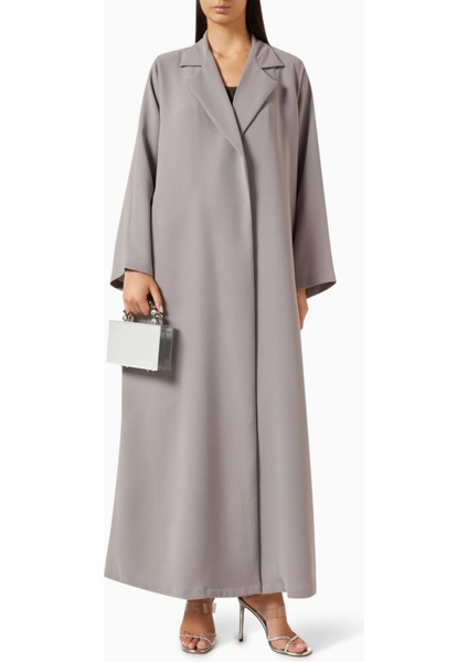 Modern Minimalist Notched Collar Abaya Uzun Kollu Aline Silueti ile Şıklığı Yansıtıyor fiyatları