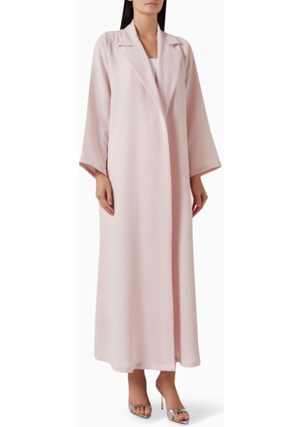 Modern Minimalist Notched Collar Abaya Uzun Kollu Aline Silueti ile Şıklığı Yansıtıyor