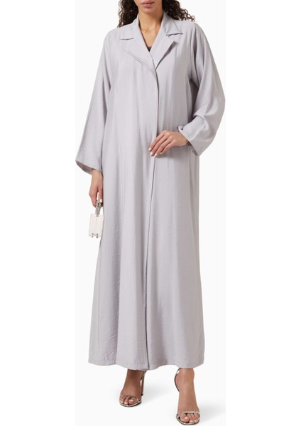 Modern Minimalist Chiffon Abaya Notched Yaka Uzun Kol A-Line Silüet ile Şıklığı Yakalayın fiyatları