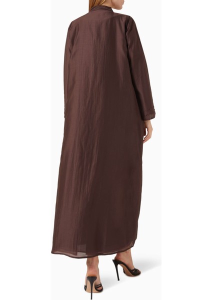 Şık ve Hafif Tencel Voile Abaya Bead Süslemeli Uzun Kollu Moda Ürünü modelleri