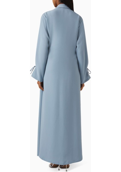 Konforlu ve Şık Tie-Up Peak Lapel Abaya ile Zarafetinizi Yükseltin modelleri