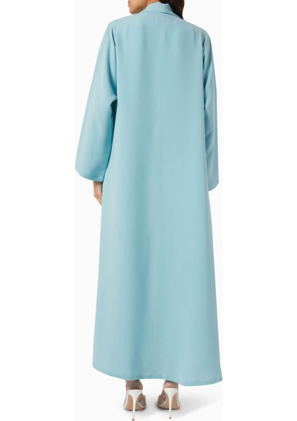 Şık Yaka Detaylı Uzun Abaya Modası Için Hafif Krepe Kumaş Tasarım modelleri