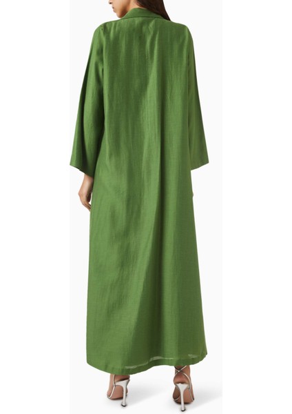 Şık Dantel Yaka Abaya ile Zarif Akşam Teması Için Modern Tasarım modelleri