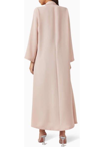 Modern Minimalist Notched Collar Abaya Uzun Kollu Aline Silueti ile Şıklığı Yansıtıyor modelleri