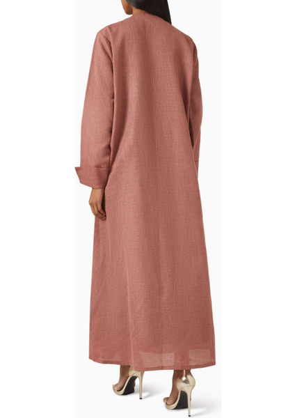 Şık Dantel Detaylı Açık Ön Abaya ve Uyumu Için Şeffaf Şal modelleri
