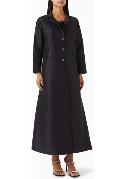 Şık A-Line Abaya Kaban Ince Dikiş ve Aksesuarlı Tasarım ile Şıklığınızı Tamamlayın