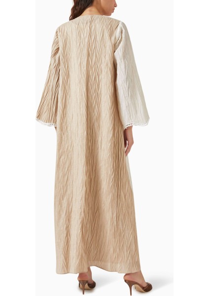 Şık 3 Parçalı Abaya Seti Rahat Keten Kumaş ile Zarif Tasarım ve Şık Işlemeler modelleri