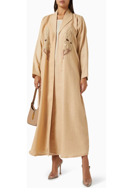 Işlemeli Açık Ön Abaya ile Zarif ve Şık Bir Görünüm Elde Edin fiyatları