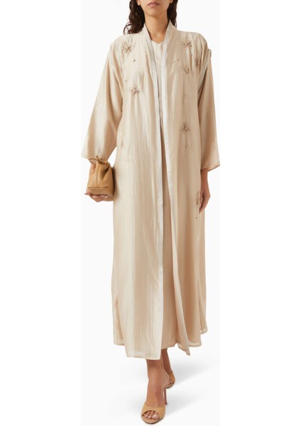 Şık Boncuk Süslemeli Abaya Ince Tencel Voile ile Zarafet ve Rahatlık Sunar fiyatları