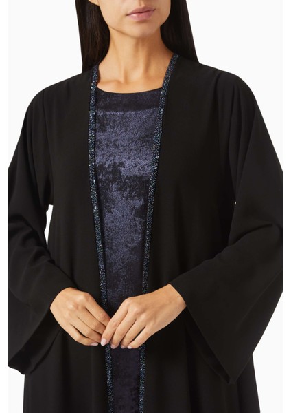 Şık Abaya Takımı ile Ramazan Etkinliklerinizi Özel Kılın 3 Parça Krepon Set