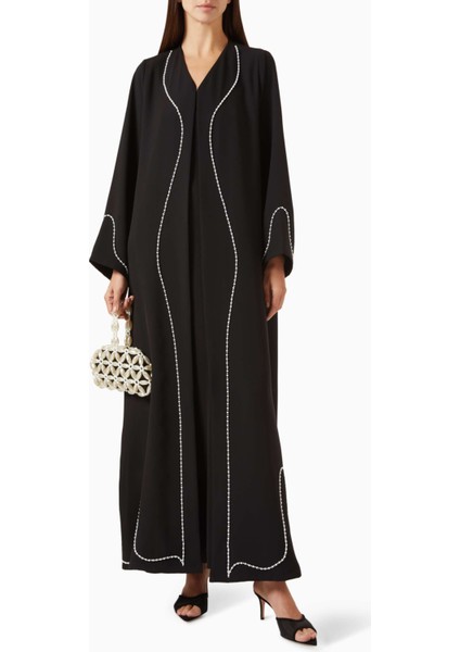 Şık ve Konforlu Pearl Işlemeli Abaya Akşam Davetleri Için Ideal Tasarım fiyatları