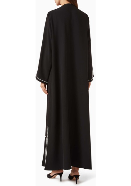 Şık ve Konforlu Pearl Işlemeli Abaya Akşam Davetleri Için Ideal Tasarım modelleri