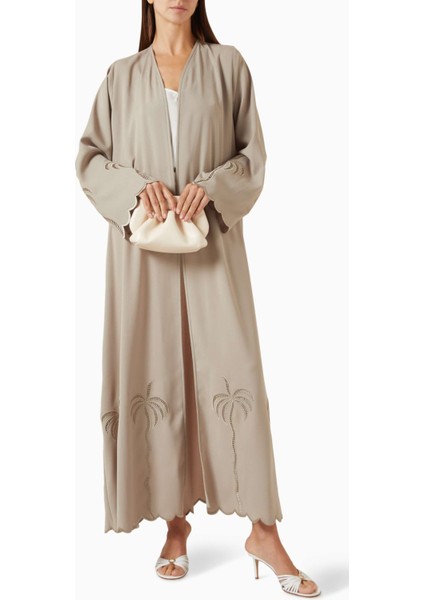 Lüks Konfor ile Tasarlanmış Palm Işlemeli Georgette Abaya Modası fiyatları