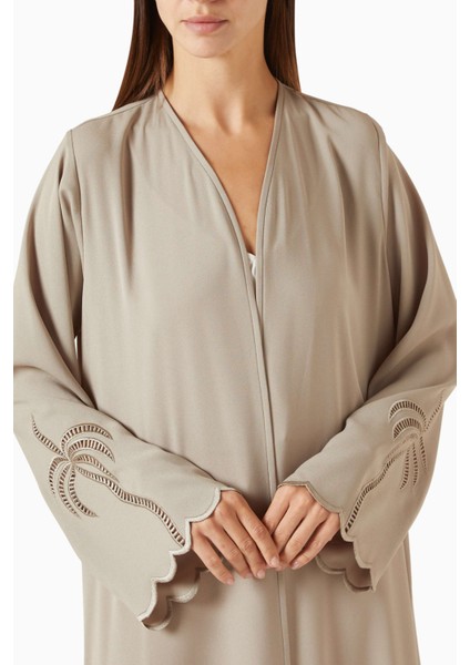 Lüks Konfor ile Tasarlanmış Palm Işlemeli Georgette Abaya Modası indirimleri