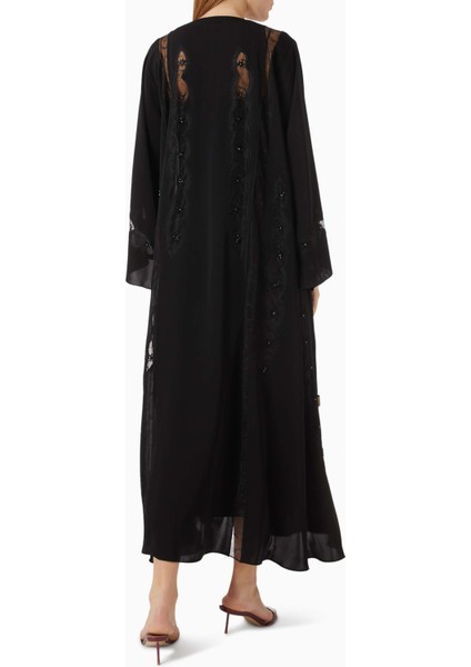 Dantel Nakışlı Abaya Şıklığı ile Günlük Kullanım Için Uygun Rahat Tasarım modelleri