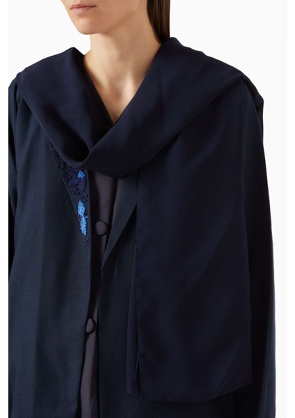 Şık ve Zarif 3 Parça Abaya Seti Ince Keten ve Nakış Detaylarıyla fırsatları