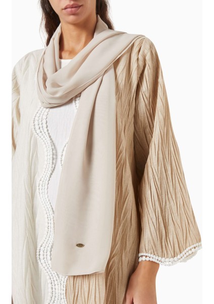 Şık 3 Parçalı Abaya Seti Rahat Keten Kumaş ile Zarif Tasarım ve Şık Işlemeler fırsatları