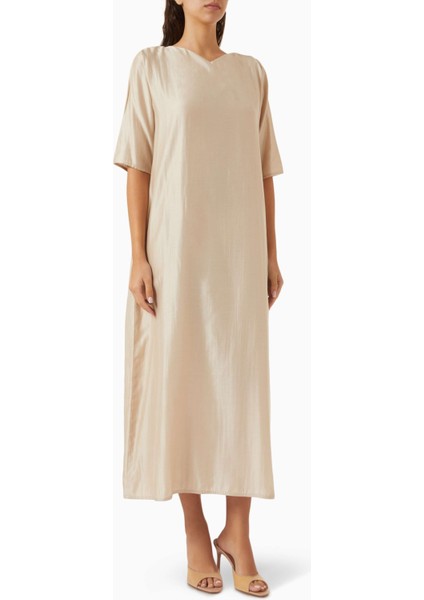 Şık Boncuk Süslemeli Abaya Ince Tencel Voile ile Zarafet ve Rahatlık Sunar indirimleri