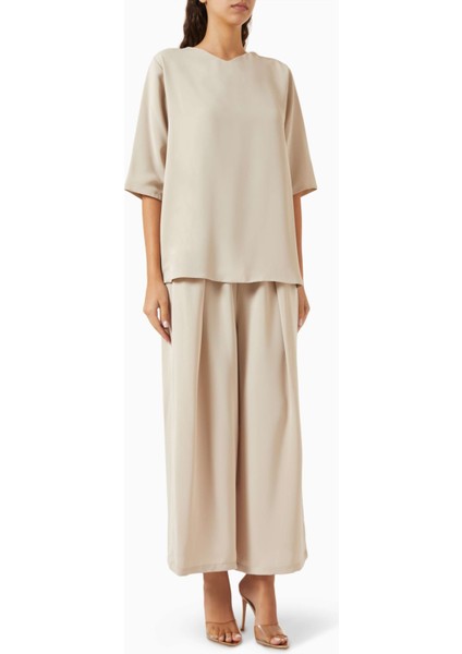 Işlevsel ve Şık Bead Aksesuar Detaylı Üç Parça Kadın Takım Elbise Seti indirimleri