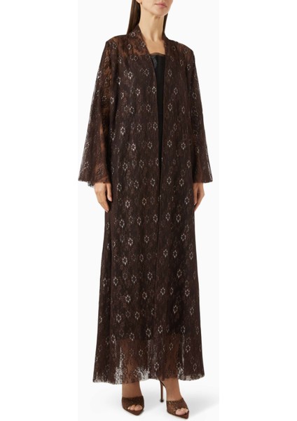 Modern Dantel Dikişli Iki Katlı Abaya Zarif Tasarımla Şıklığı Yakalayın