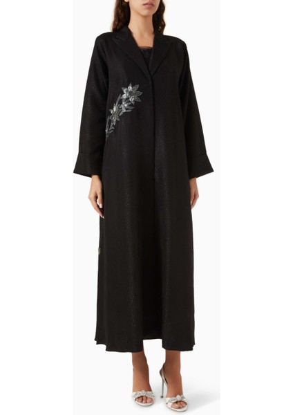 Şık Nakışlı Abaya | Uzun Kol ve Sheila Ile Konforlu Kullanım Için Tasarlandı