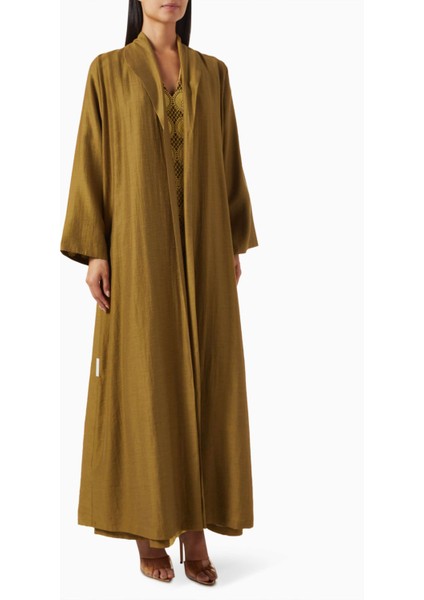 Konforlu Pamuklu Abaya Şık Drape ve Düğme Detayı ile Günlük ve Özel Günler Için Ideal