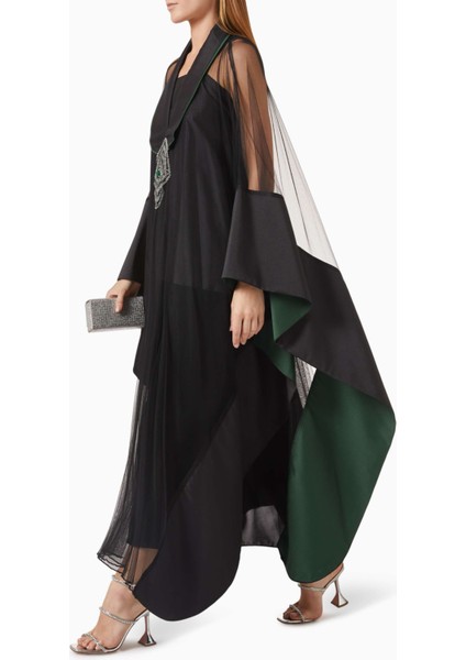 Organza Abaya Taş Süslemeli Şık Tasarım Pratik Ön Kapama ile Rahat Kullanım fiyatları