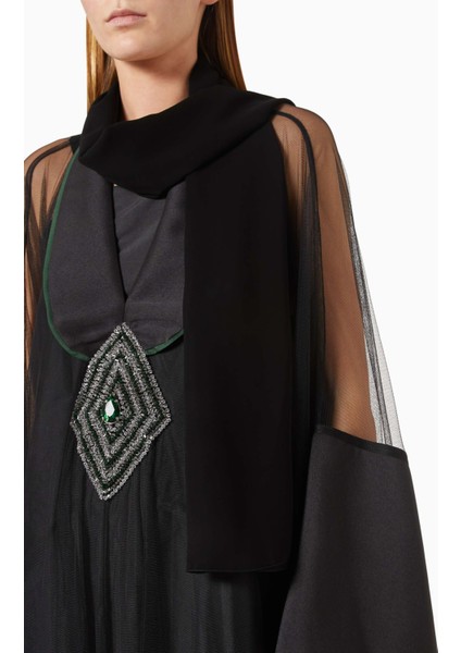 Organza Abaya Taş Süslemeli Şık Tasarım Pratik Ön Kapama ile Rahat Kullanım fırsatları