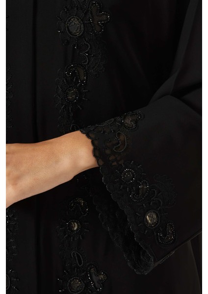 Bead ve Laser Nakışlı Abaya Zarafetin ve Sanatın Buluştuğu Eşsiz Tasarım indirimleri