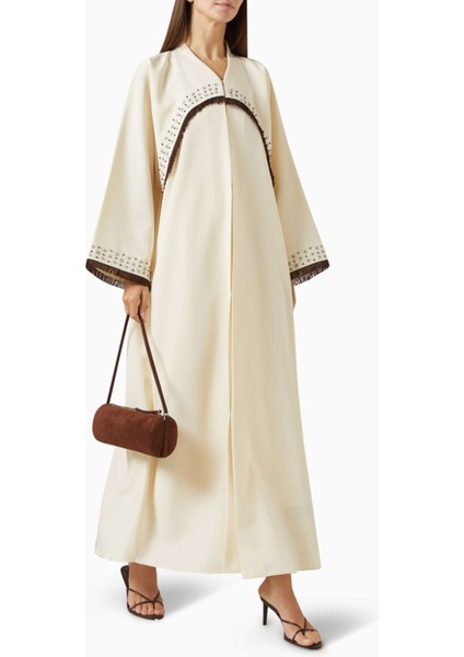 Modern Drape Fringe Detaylı Abaya Zarif Şıklık Için Ideal Seçim fiyatları