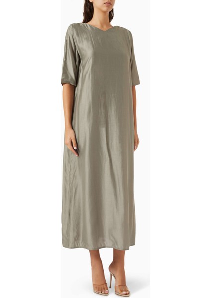 Şık Boncuk Süslemeli Abaya Ince Tencel Voile ile Zarafet ve Rahatlık Sunar indirimleri