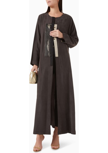 Modern Tasarımlı Kontrast Çizgili Abaya ile Geleneksel ve Yeniliği Birleştirin fiyatları